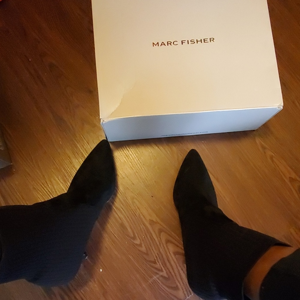 All black heel boots